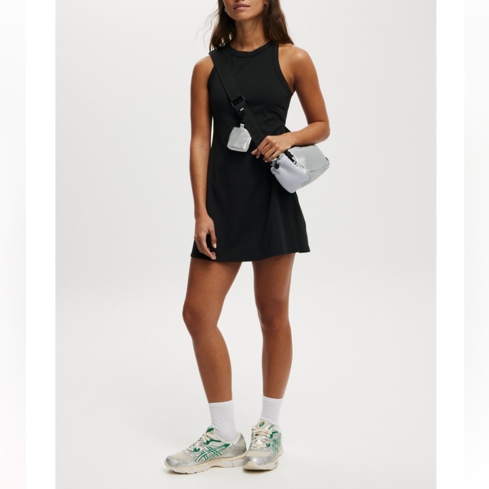 Cotton On Body Active Mesh Back Black Sleeveless Dress
